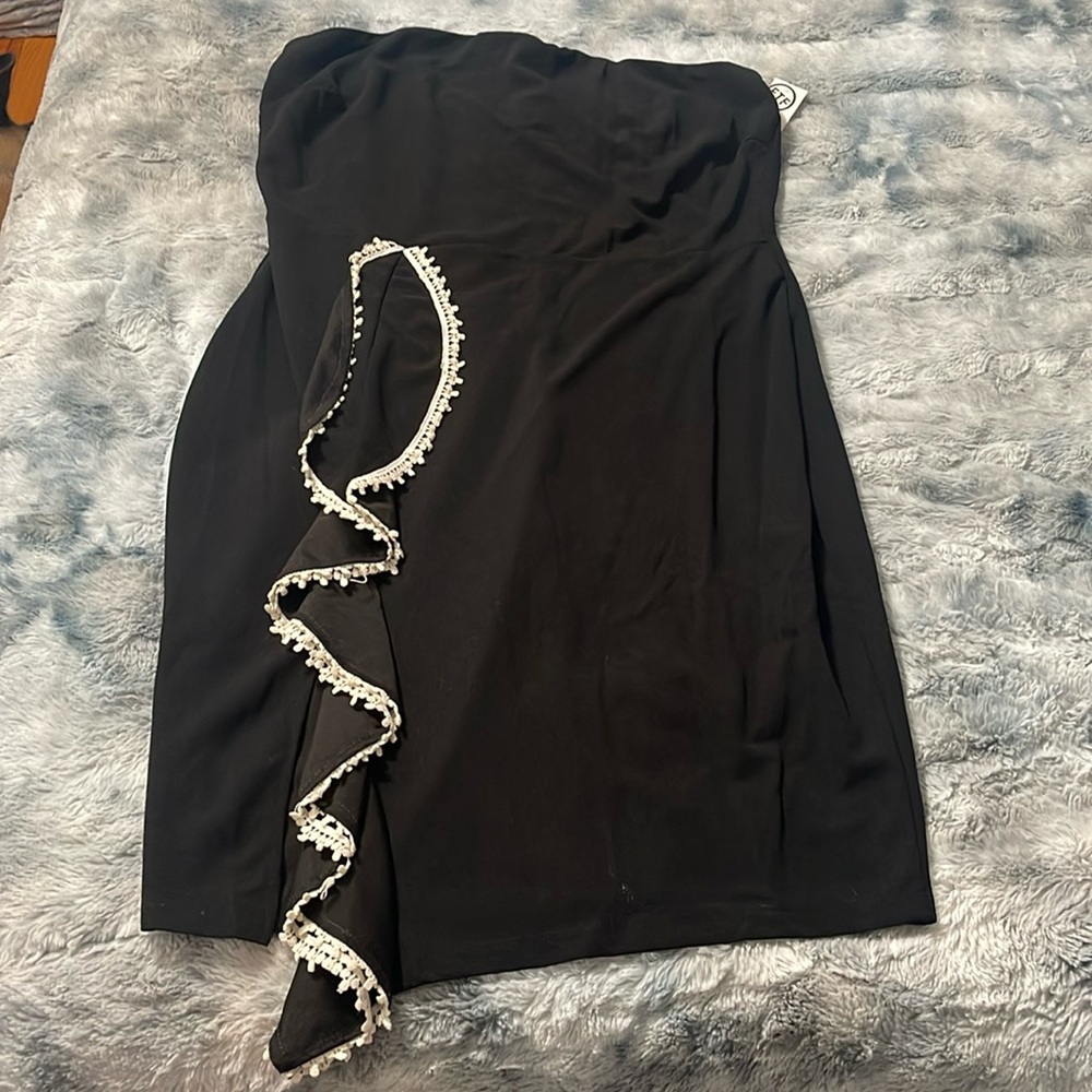 Brand new with tags! Black strapless mini dress